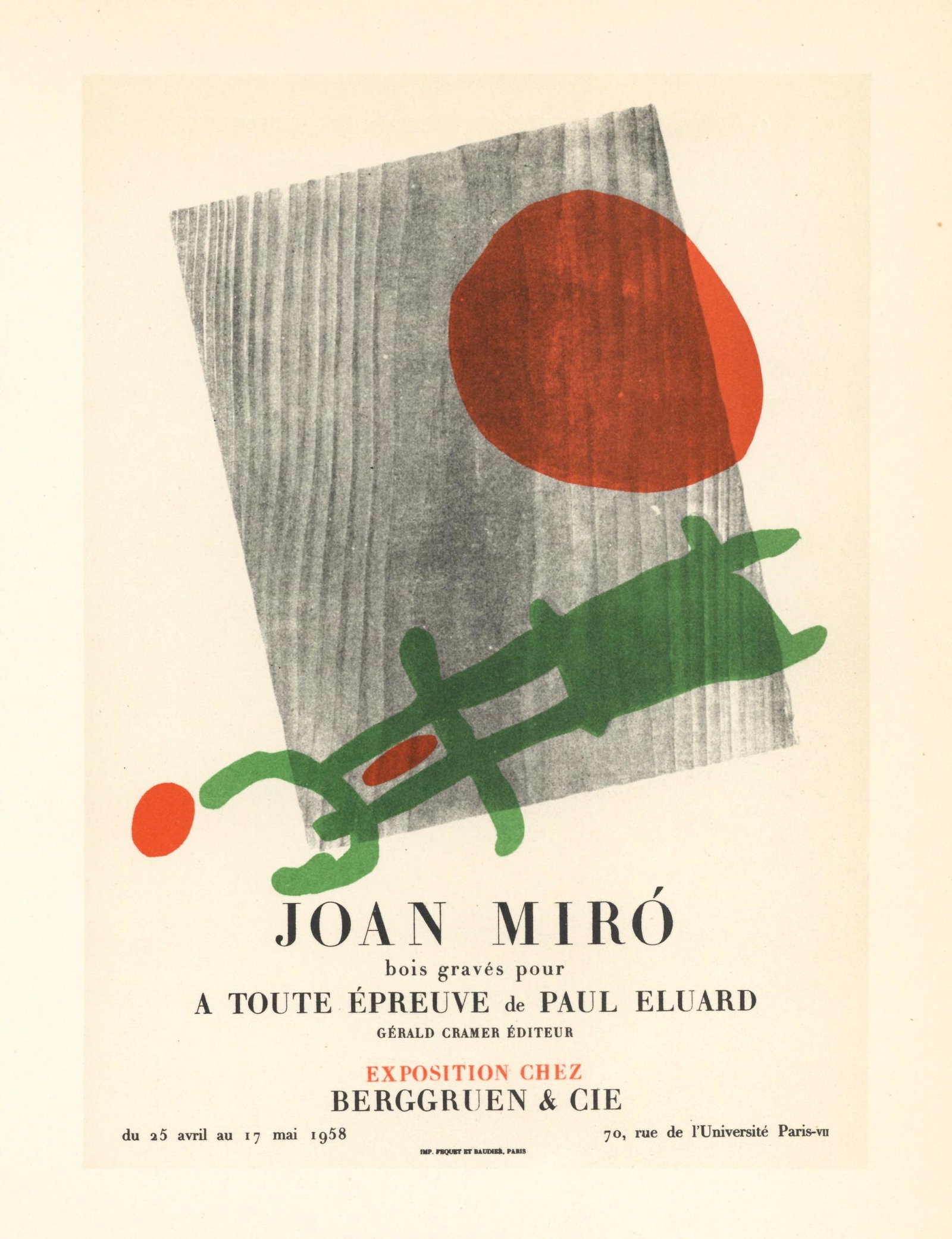 Joan Miro lithograph poster "A Toute Epreuve" (1 of 1)