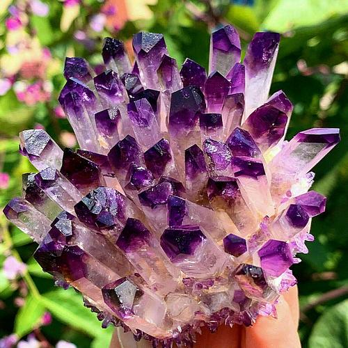 New Find Amethyst Phantom Quartz Crystal Cluster (1 of 9)