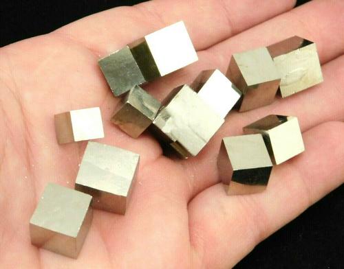 Big Lot of TWELVE 100% Natural PYRITE Crystal Cubes! (1 of 8)