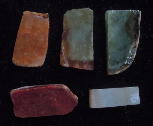 6.99 GRAM SET OF 5 GENUINE BURMESE JADEITE JADE (1 of 4)