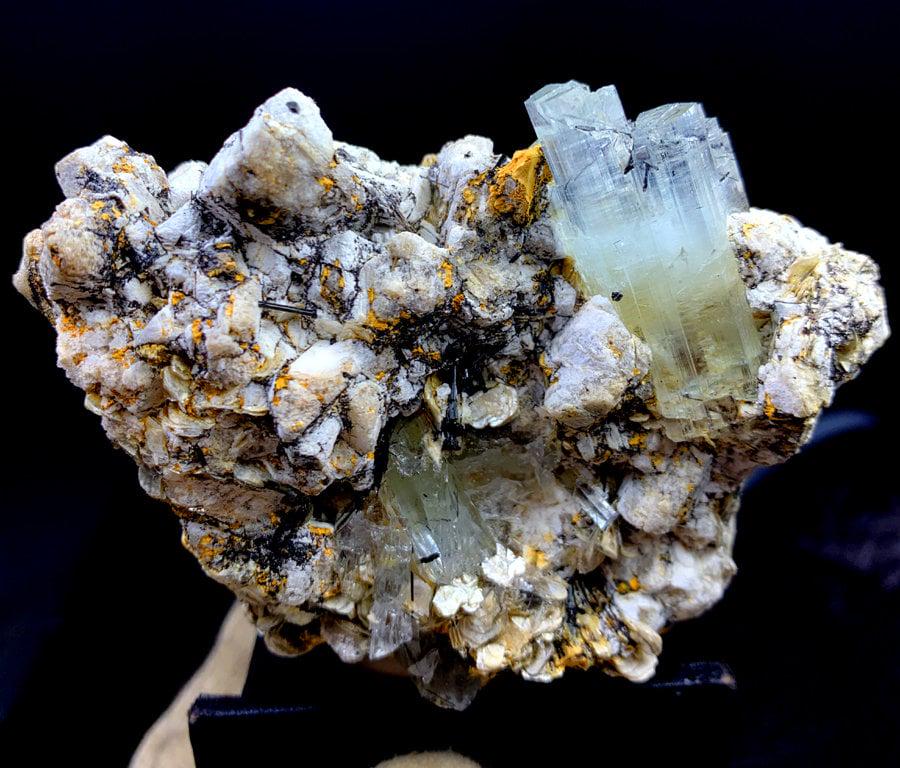 Natural Aquamarine Specimen With Black Tourmaline (1 of 9)