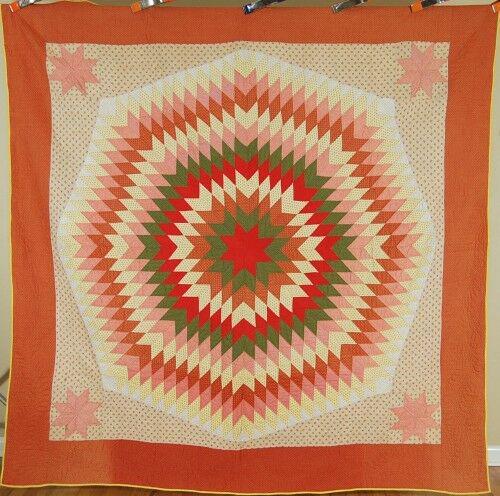 1880's Sunburst / Star of Bethlehem Quilt (1 of 11)