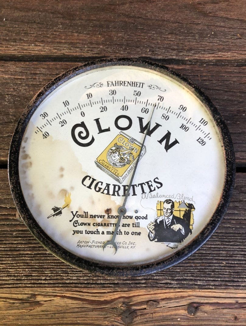 Clown Cigarettes Thermometer (1 of 6)