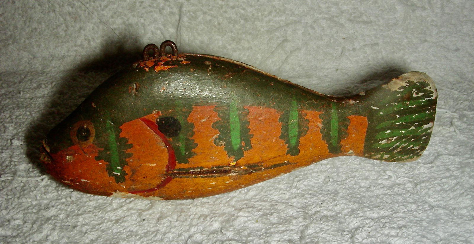 Orange & Green Fishing Lure Decoy (1 of 5)