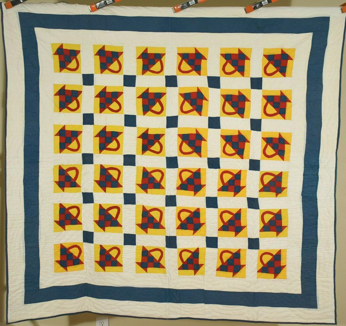 1890's PA Mennonite Baskets Quilt (1 of 12)