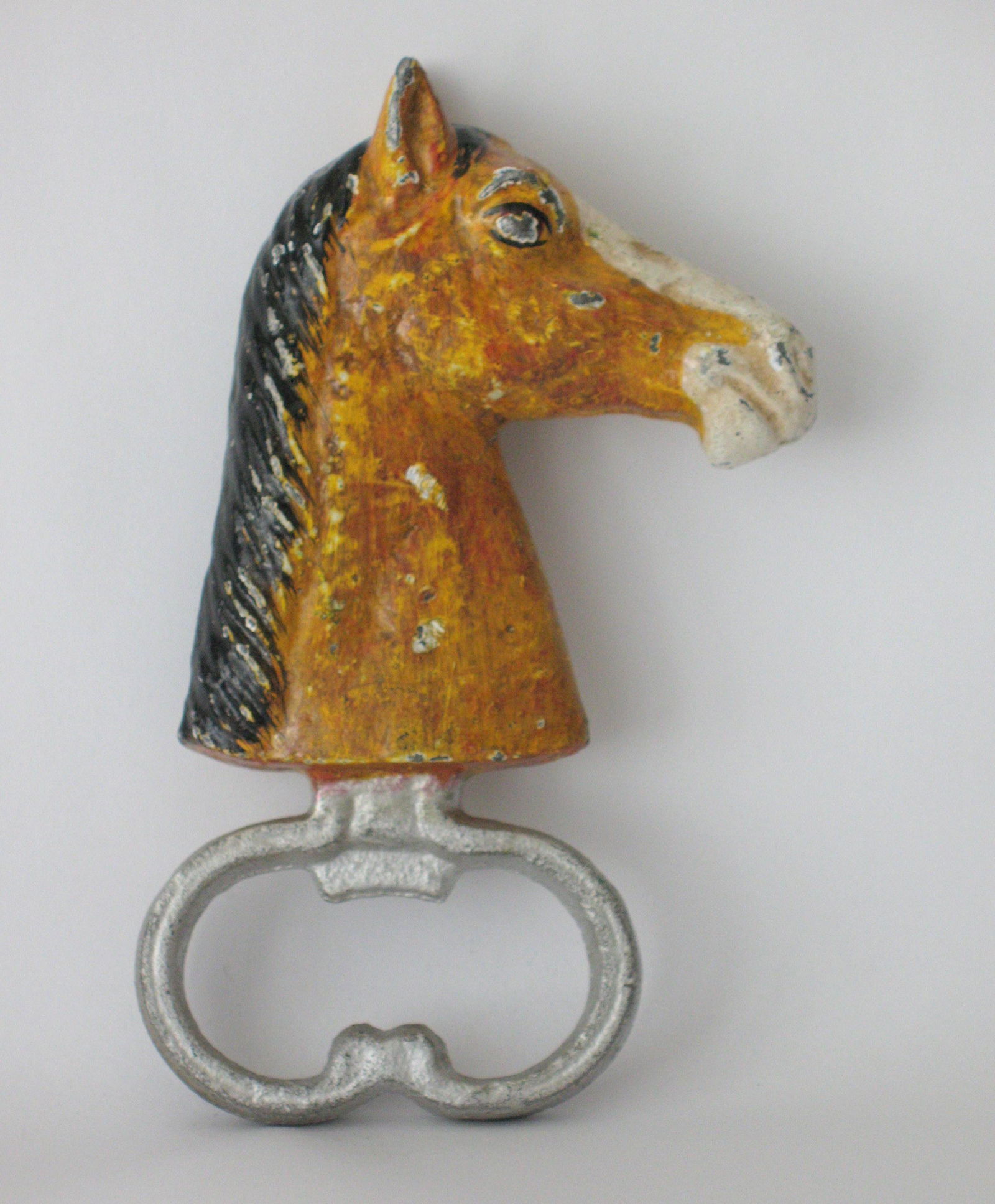 Vintage Cast Iron Horse Head Bottle Opener (1 of 2)