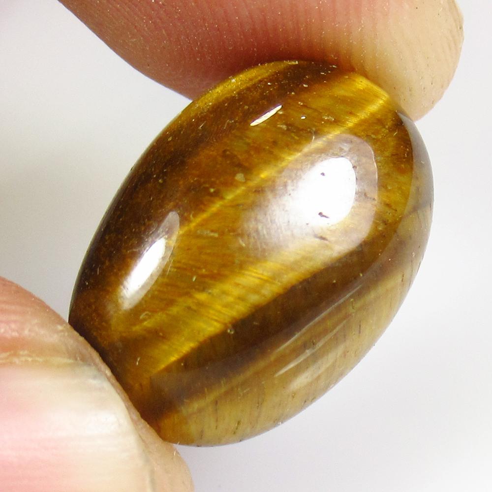 11.80 Ctw Natural Tiger's Eye Oval Cab (1 of 2)