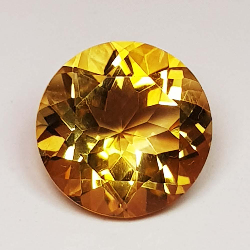 3.32 ct Natural Citrine Round Cut (1 of 5)