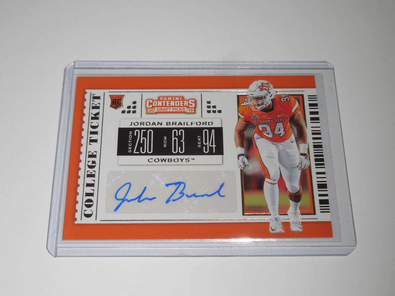 2019 PANINI CONTENDERS JORDAN BRAILFORD AUTO RC OSU (1 of 2)