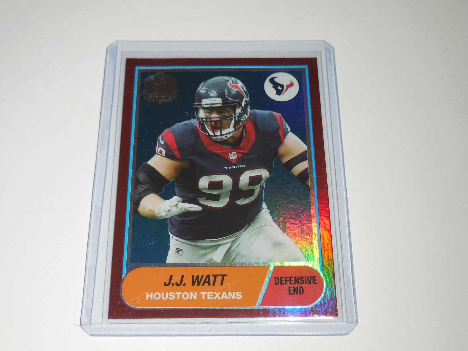 2015 TOPPS J.J. WATT 60TH YEAR RED HOLO HOUSTON TEXANS (1 of 2)