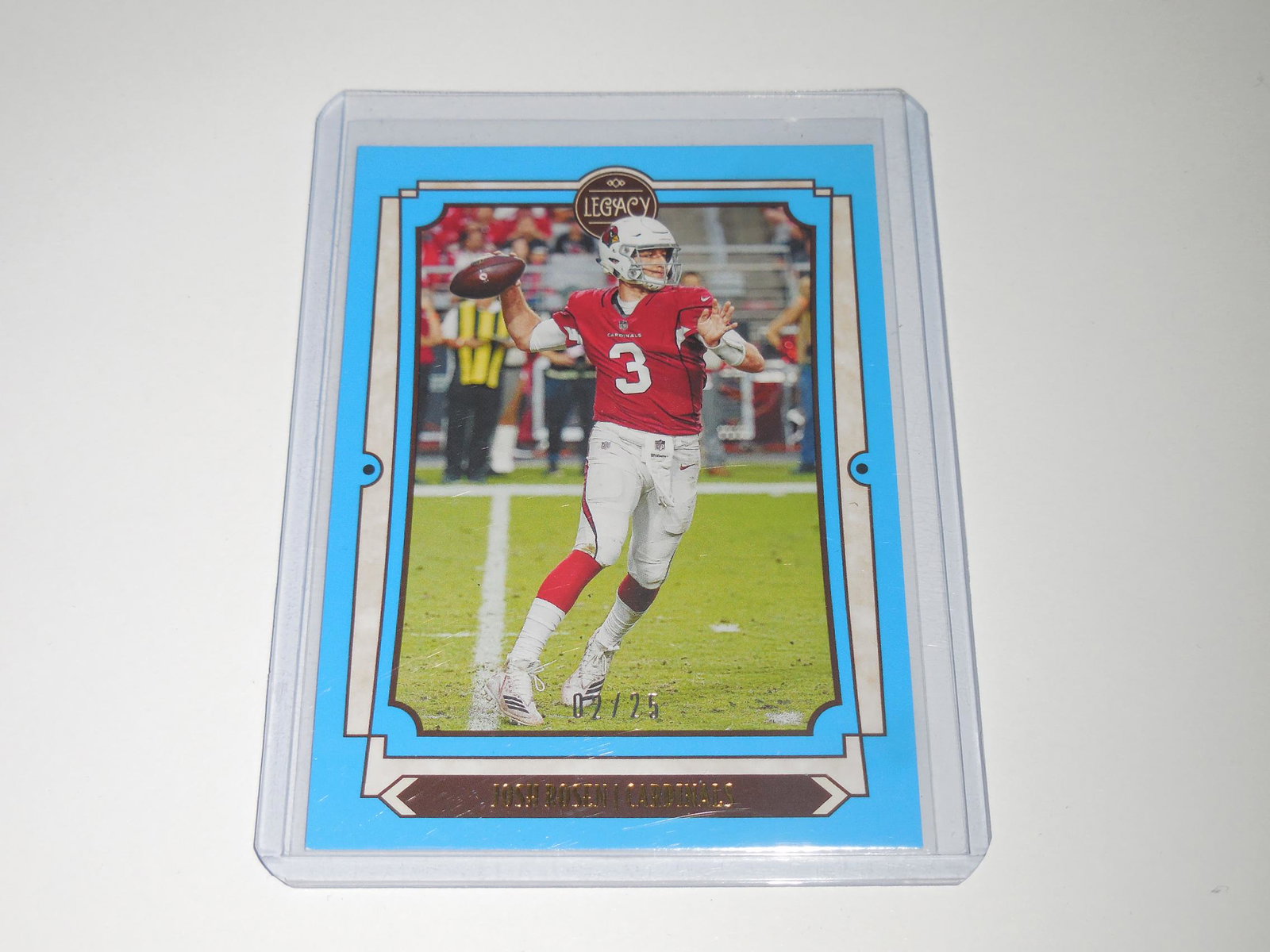 2019 PANINI LEGACY JOSH ROSEN BLUE SSP #'D 02/25 (1 of 2)