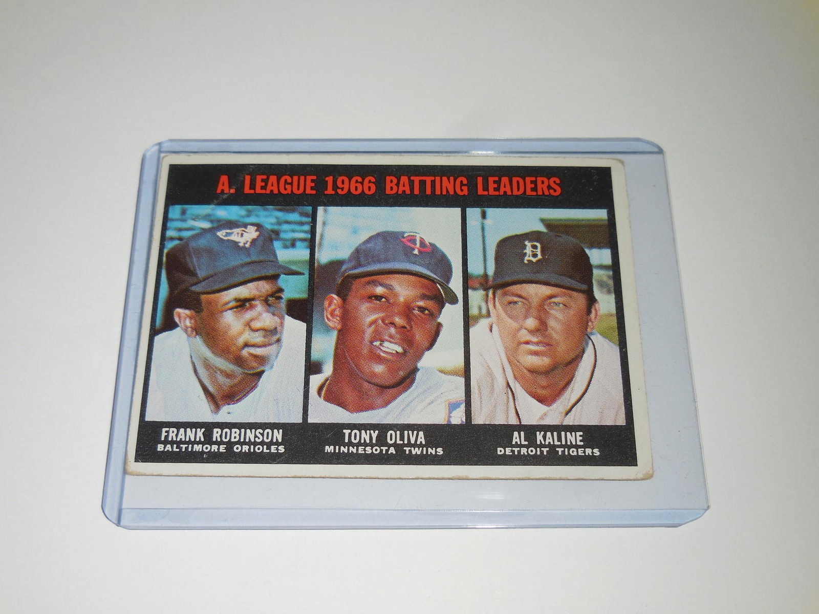 1967 TOPPS AL BATTING LEADERS ROBINSON KALINE OLIVA (1 of 2)