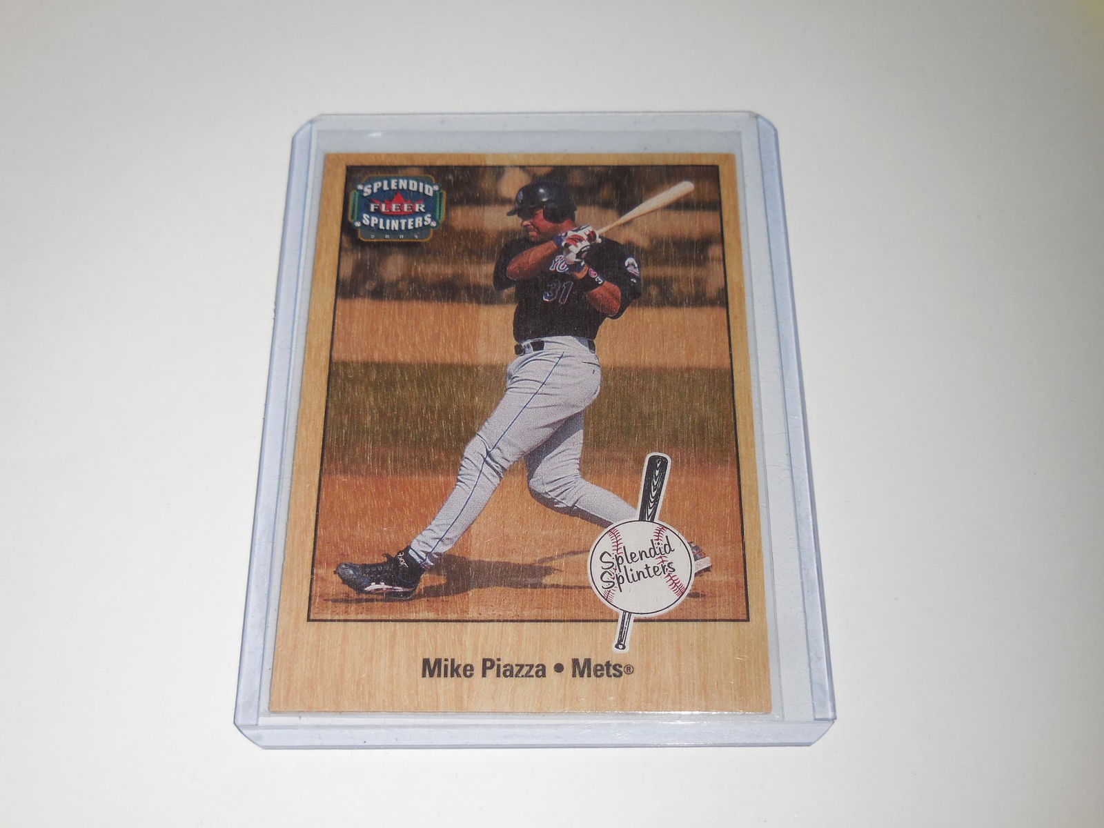2003 FLEER SPLENDID SPLINTERS MIKE PIAZZA WOOD GRAIN (1 of 2)