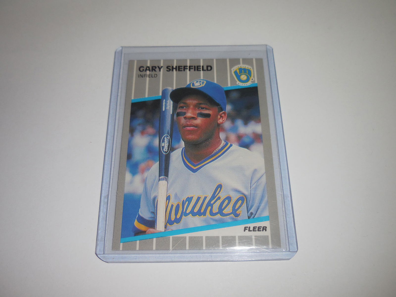 1989 FLEER #196 GARY SHEFFIELD ROOKIE CARD BREWERS (1 of 2)