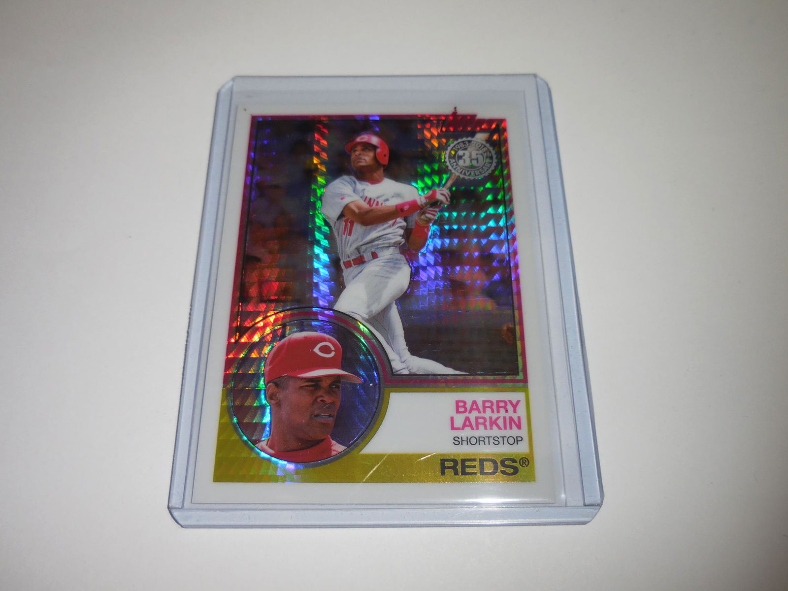 2018 TOPPS BARRY LARKIN 35TH ANN 1983 REFRACTOR REDS (1 of 2)