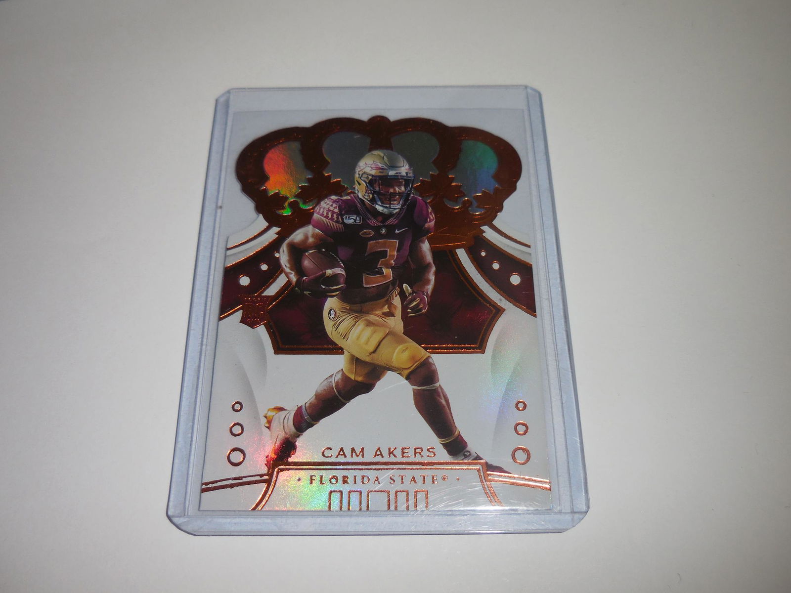 2020 CROWN ROYALE CAM AKERS DIE CUT HOLO RC SEMINOLES (1 of 2)