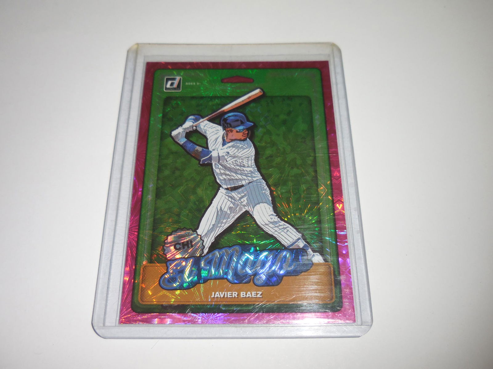 2019 DONRUSS JAVIER BAEZ NICKNAMES EL MAGO PINK HOLO (1 of 2)