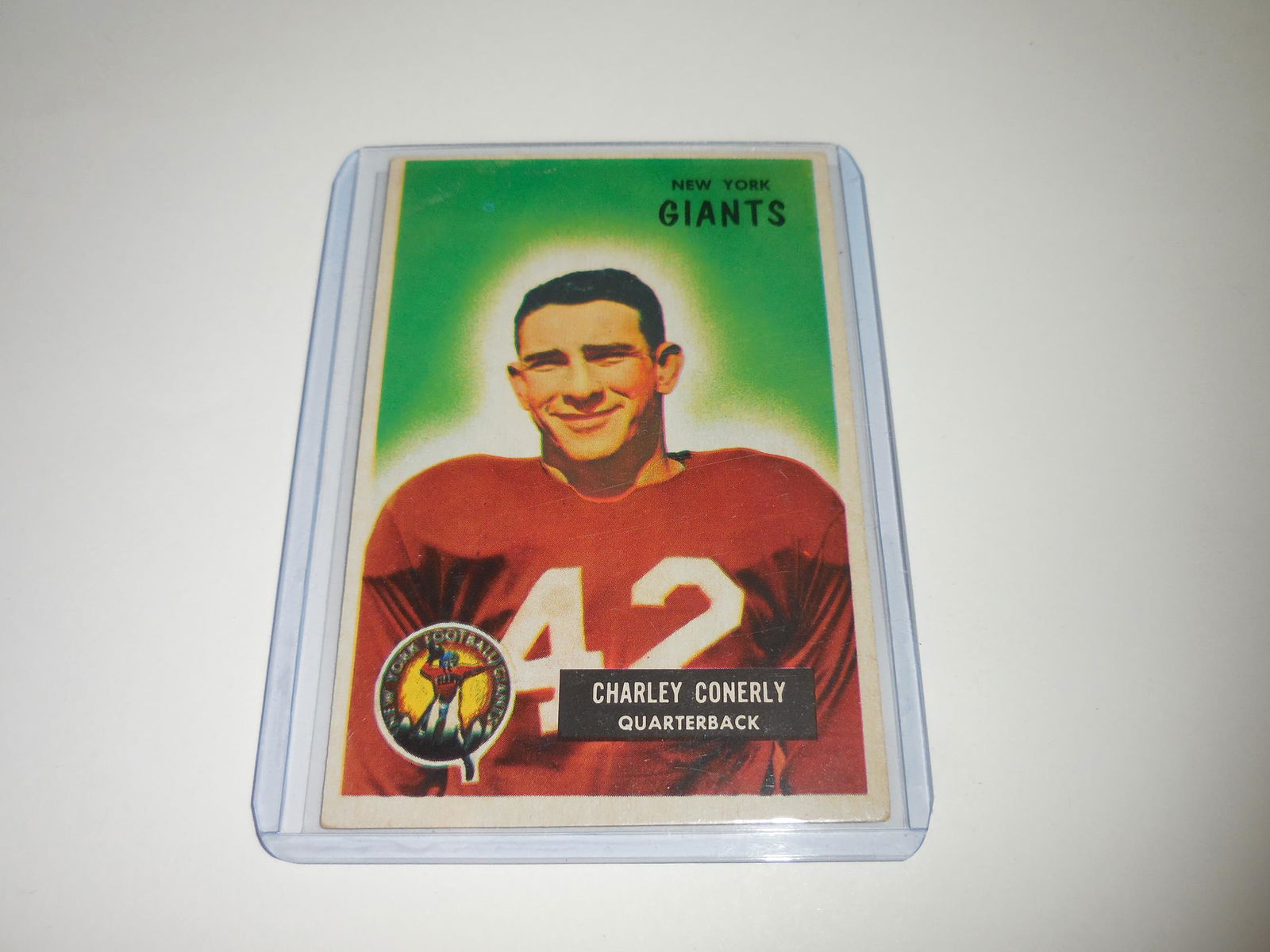 1955 BOWMAN #16 CHARLEY CONERLY NY GIANTS (1 of 2)