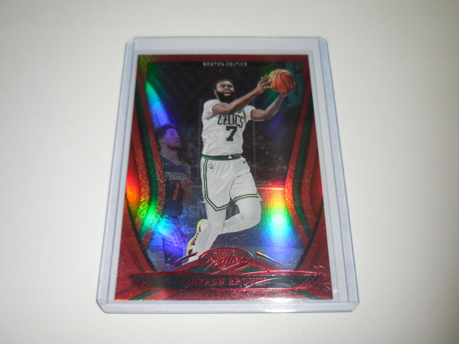 2020-21 PANINI CERTIFIED JAYLEN BROWN RED HOLO BOSTON (1 of 2)