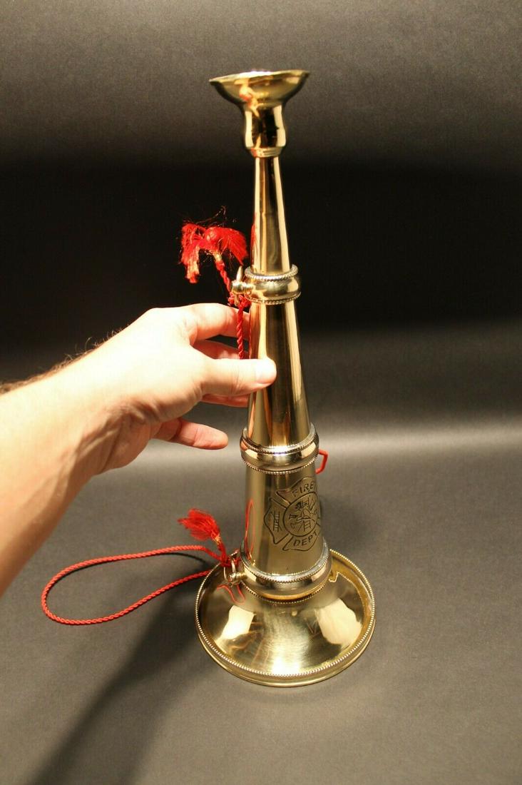 Heavy Brass Fireman Presentation Horn Speaking Trumpet (1 of 14)