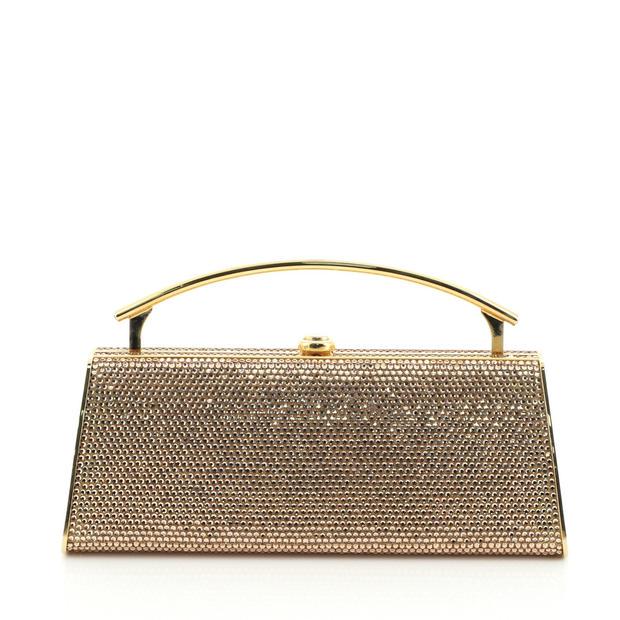 Judith Leiber Gold Embellished Crystal Rhinestone (1 of 9)