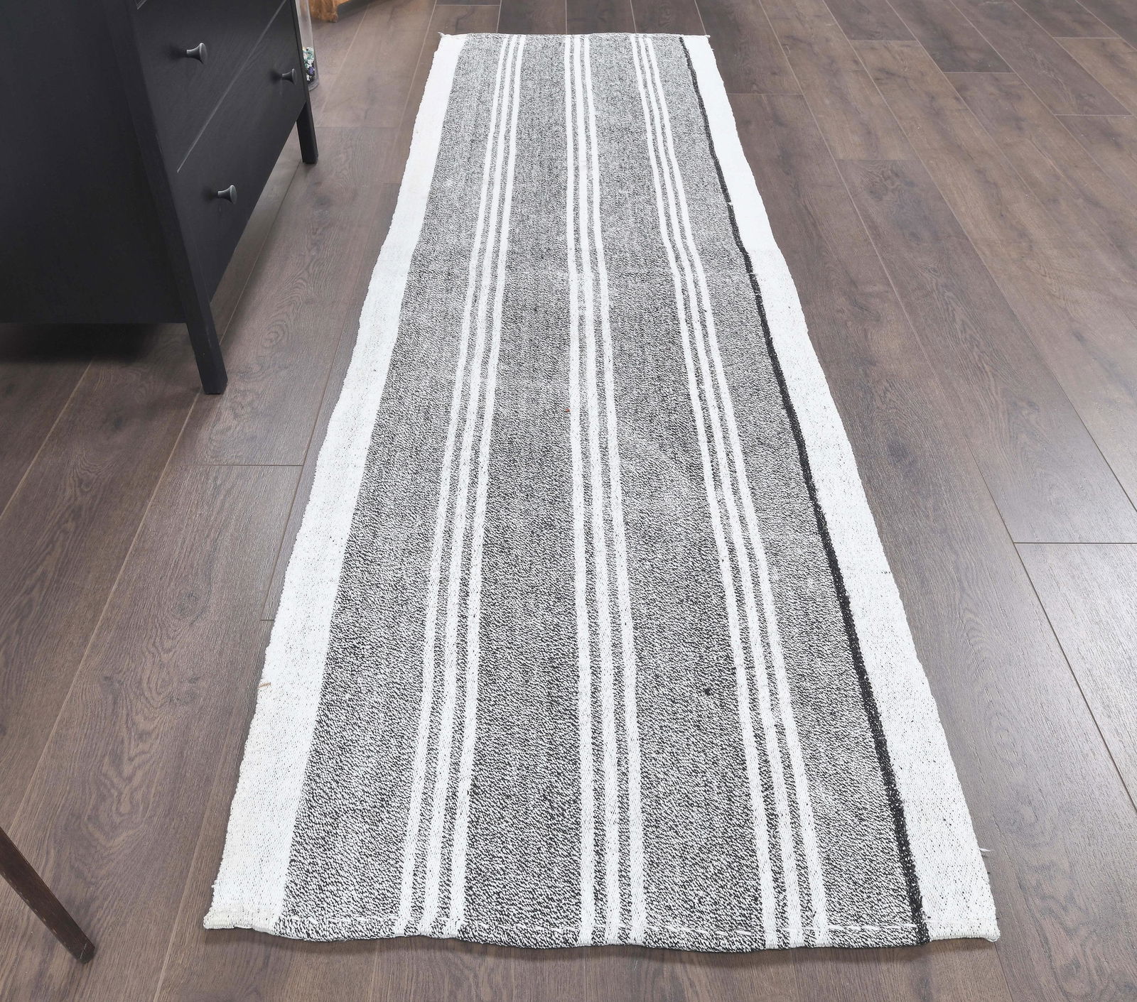 3x8 Vintage Turkish KILIM Runner Rug, Oushak Handmade (1 of 7)