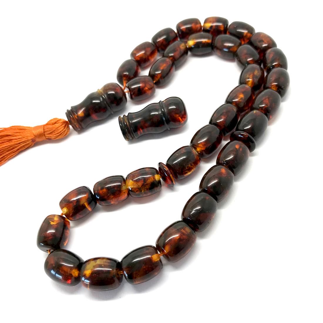 Marvellous Vintage Amber Tesbih made from Barrel shaped (1 of 10)