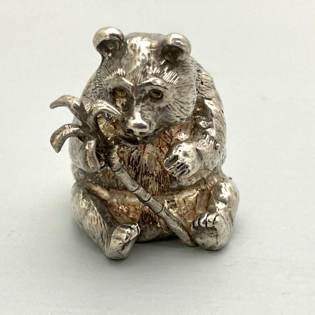 JS&MJ statue Bear sterling silver figurine Hallmarked (1 of 9)