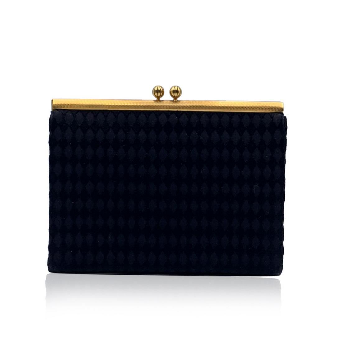 Gucci Rare Vintage Black Satin Evening Bag Clutch (1 of 7)