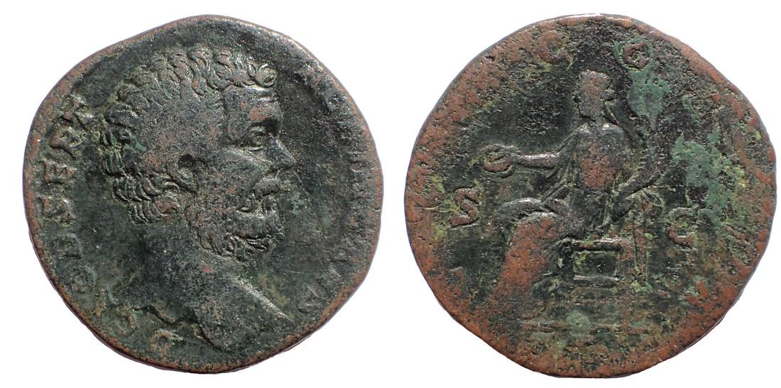 Clodius Albinus as Caesar (AD 193-195). AE sestertius (1 of 1)