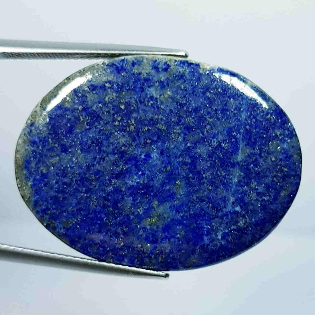 50.25 ct Natural Lapis Lazuil: No Reserve! Title: 50.25 ct Natural Lapis Lazuil Color/Clarity: Opaque Carat Weight: 50.25 Size/Dimensions: 33.30 x 24.85 x 5.45 Additional Information: Oval - Afghanistan/Chile Shipping: Domestic: F