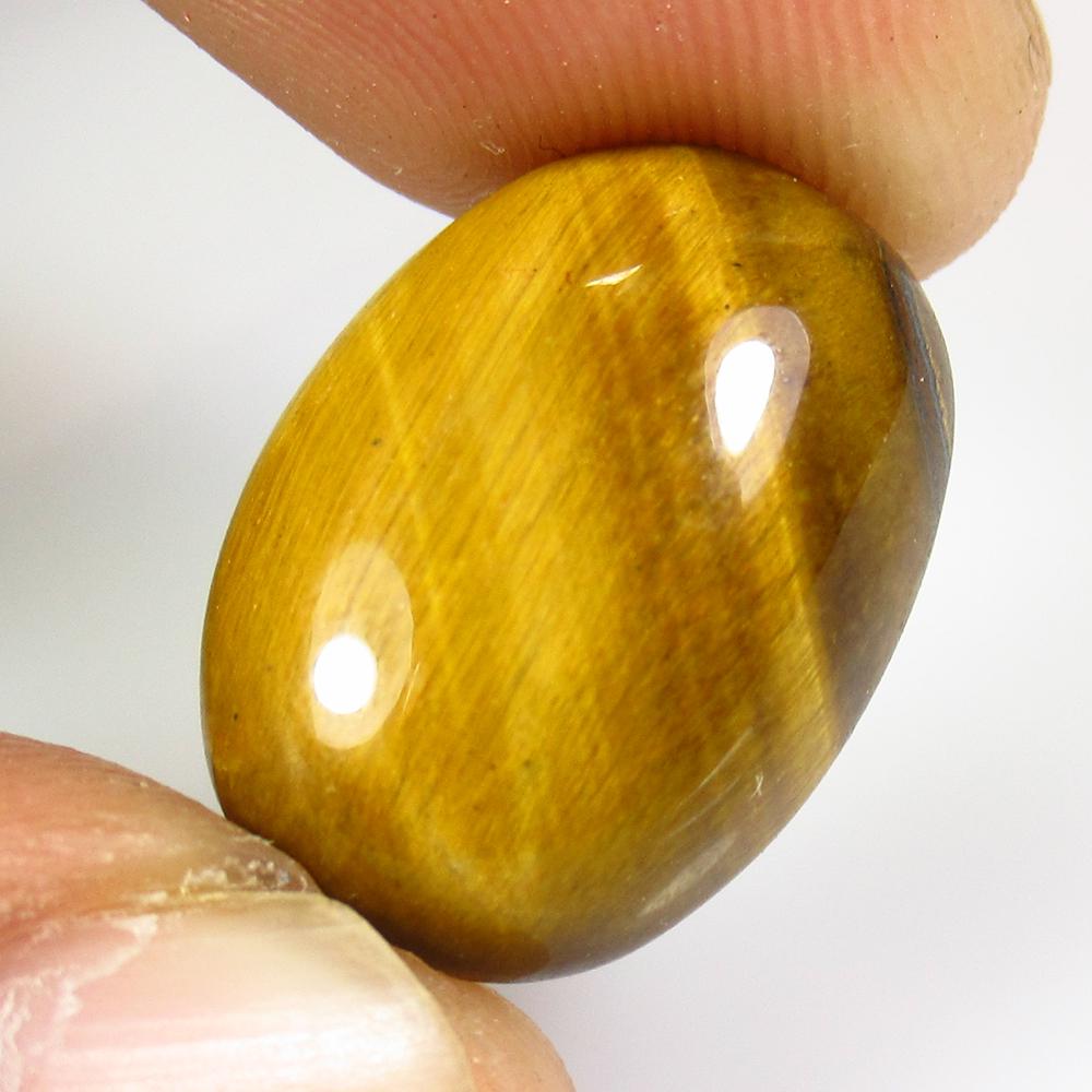 12.53 Ct Natural Tiger's Eye Oval Cab (1 of 2)