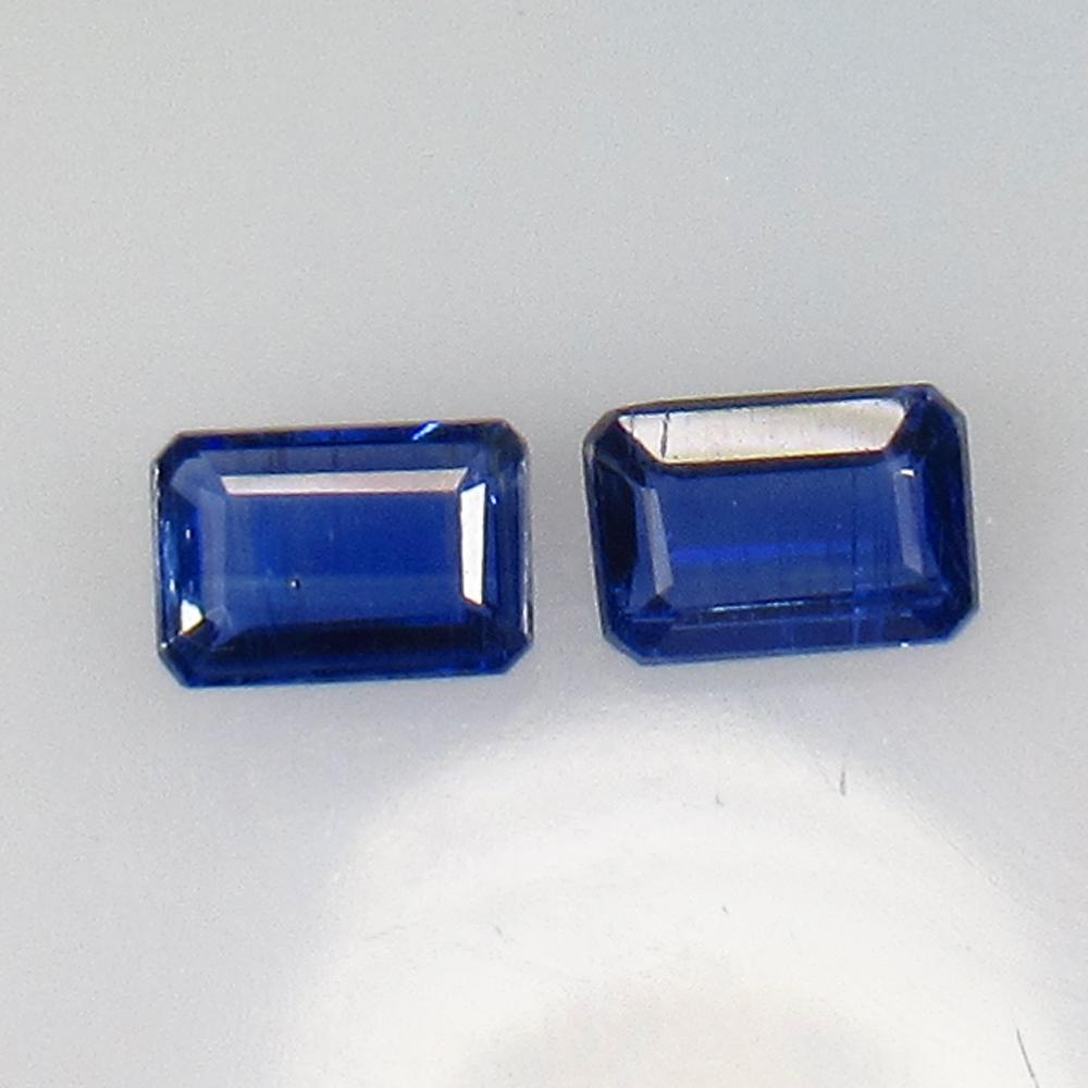 2.00 Ct Natural Deep Blue Kyanite Octagon Pair (1 of 2)