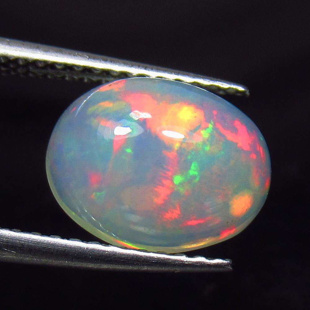 1.80 Ct Natural Ethiopian Multicolor Fire Opal Oval Cab (1 of 2)
