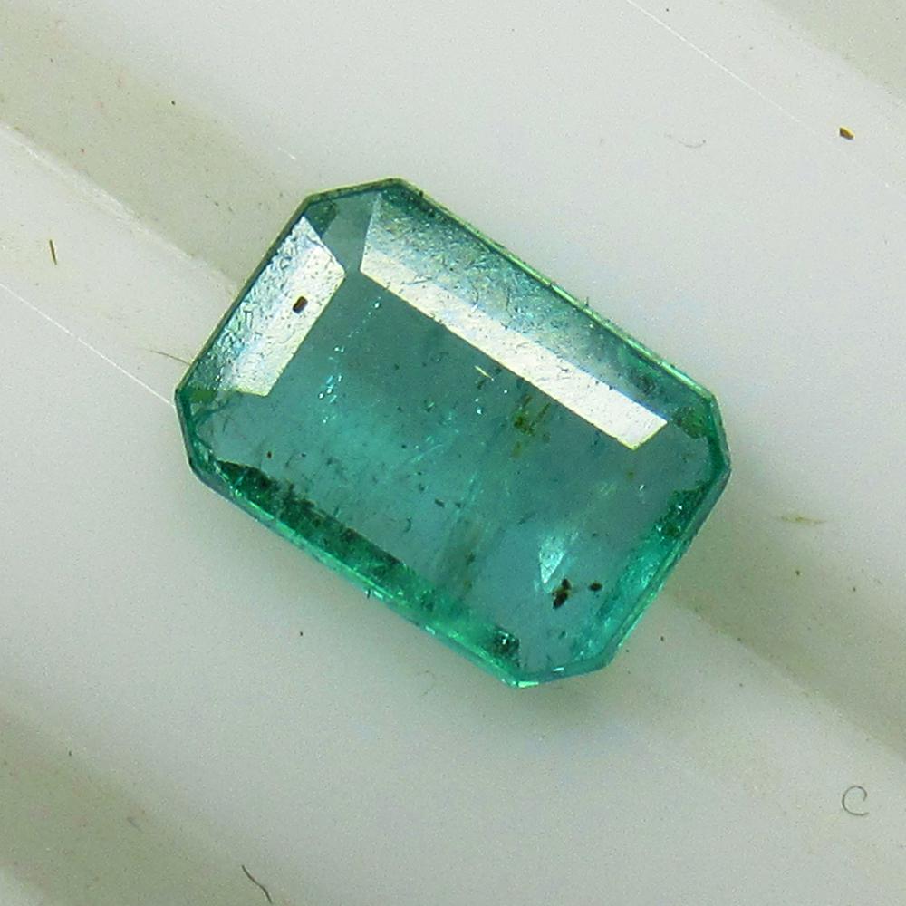 0.67 Ct Natural Zambian Emerald Octagon Cut (1 of 2)