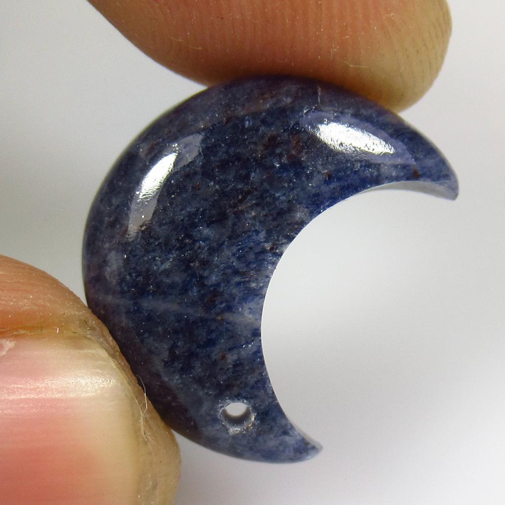 10.57 Ct Natural Blue Lapis Lazuli Half Moon Cab: No Reserve! Title: 10.57 Ct Natural Blue Lapis Lazuli Half Moon Cab Stone Clarity: Opaque Gemstone: Natural Lapis Lazuli Carat Weight: 10.57 Dimensions: 17.90 x 8.00 x 8.00 mm Additional Information: 