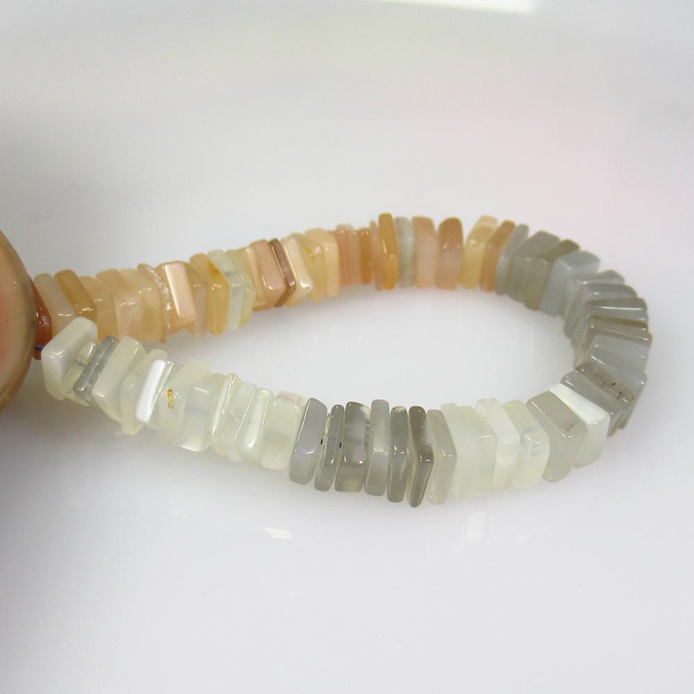 25.80 Ct Natural 67 Drilled Moonstone Square Beads (1 of 2)