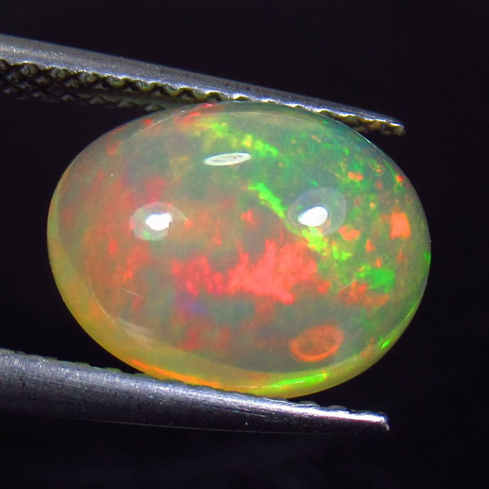 2.56 Ct Natural Ethiopian Multicolor Opal Oval Cab (1 of 2)