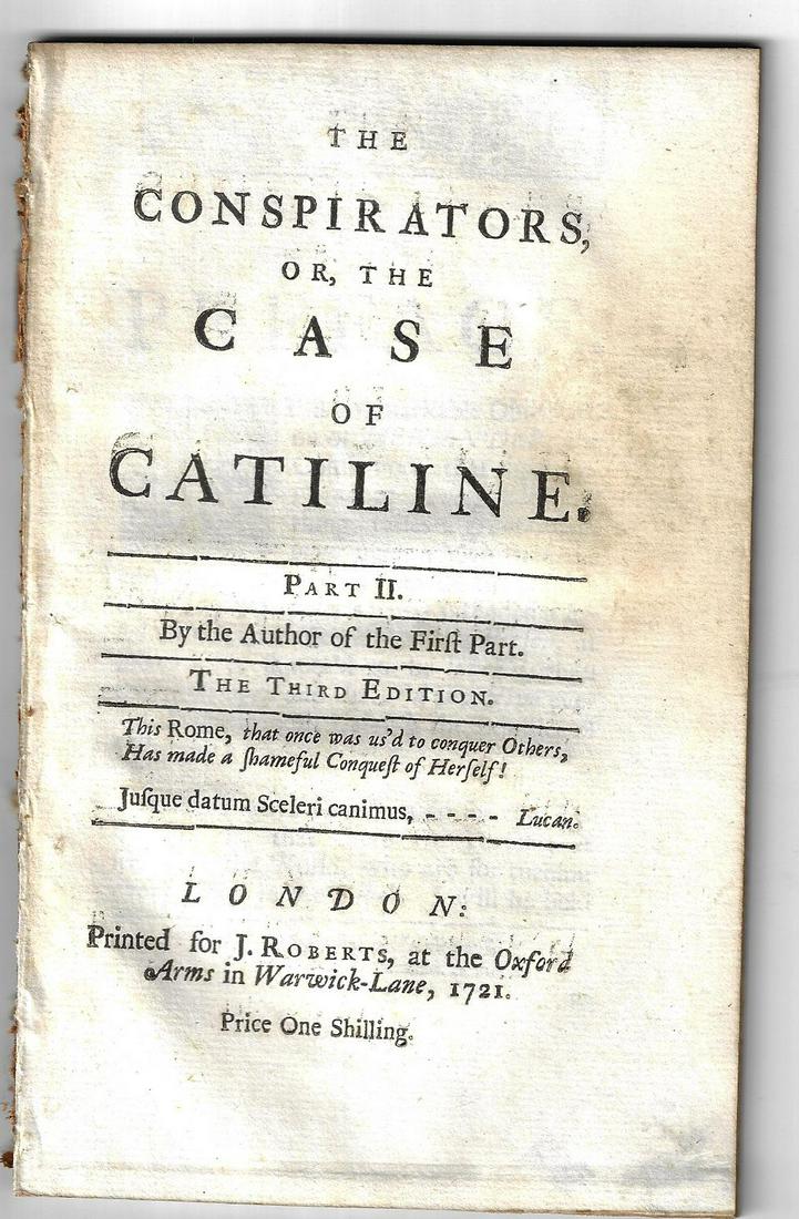 1721 The Conspirators or, Case of Catiline (1 of 1)