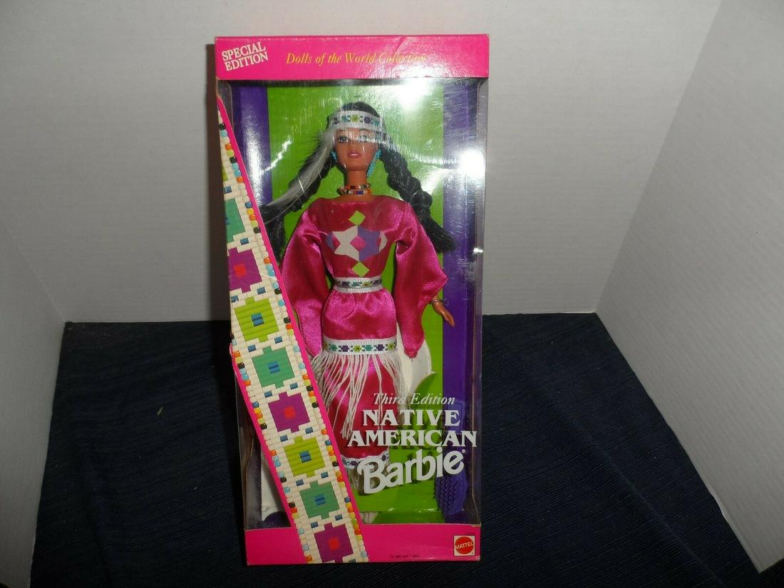 1995 Native American 3rd Edition Barbie Doll: Title: 1995 Native American 3rd Edition Barbie Doll Date/Period: 1995 Reserve: $5.00 Shipping: Domestic: Flat-rate of $10.00 to anywhere within the contiguous U.S. International: Foreign shipping rate