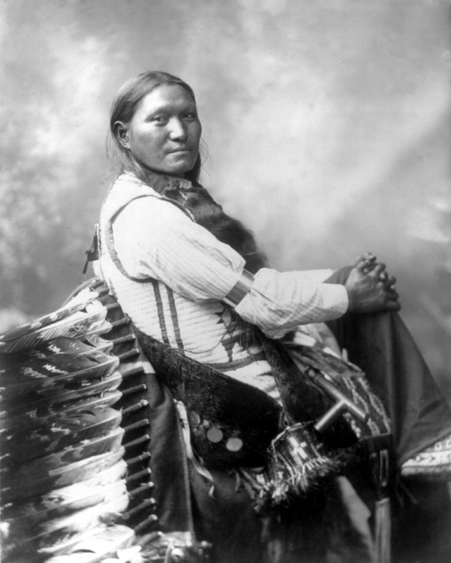 1899 PORTRAIT OF "SUNFLOWER"; SIOUX INDIAN BY HEYN (1 of 1)