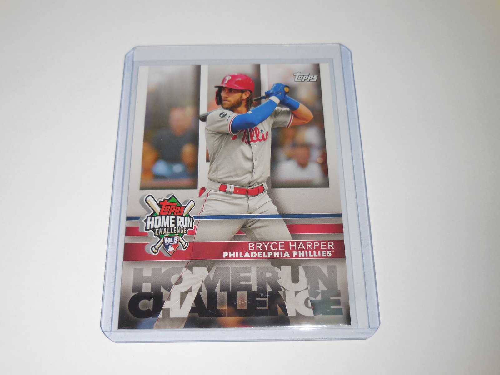 2020 TOPPS HOME RUN CHALLENGE BRYCE HARPER: Title: 2020 TOPPS HOME RUN CHALLENGE BRYCE HARPER Description: A VERY NICE CARD FOR ANY SPORTS COLLECTOR OR SPORTS FAN! THIS CARD COMES WITH A SLEEVE AND TOP LOADER. THE ACTUAL CARD YOU'RE VIEWING IS 