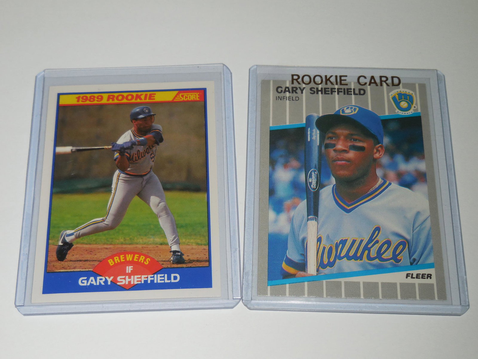 1989 FLEER & SCORE GARY SHEFFIELD ROOKIE CARD LOT (1 of 2)