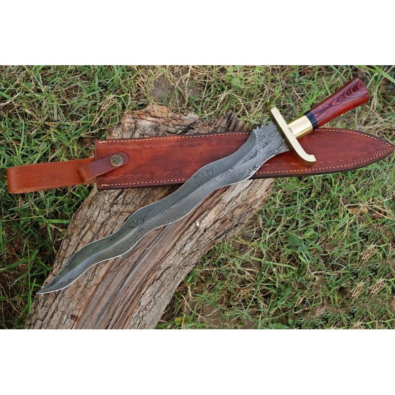 Exclusive pattern damascus steel sword glaive saber (1 of 4)