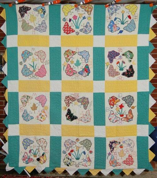 Folky Butterfly Applique Quilt (1 of 12)
