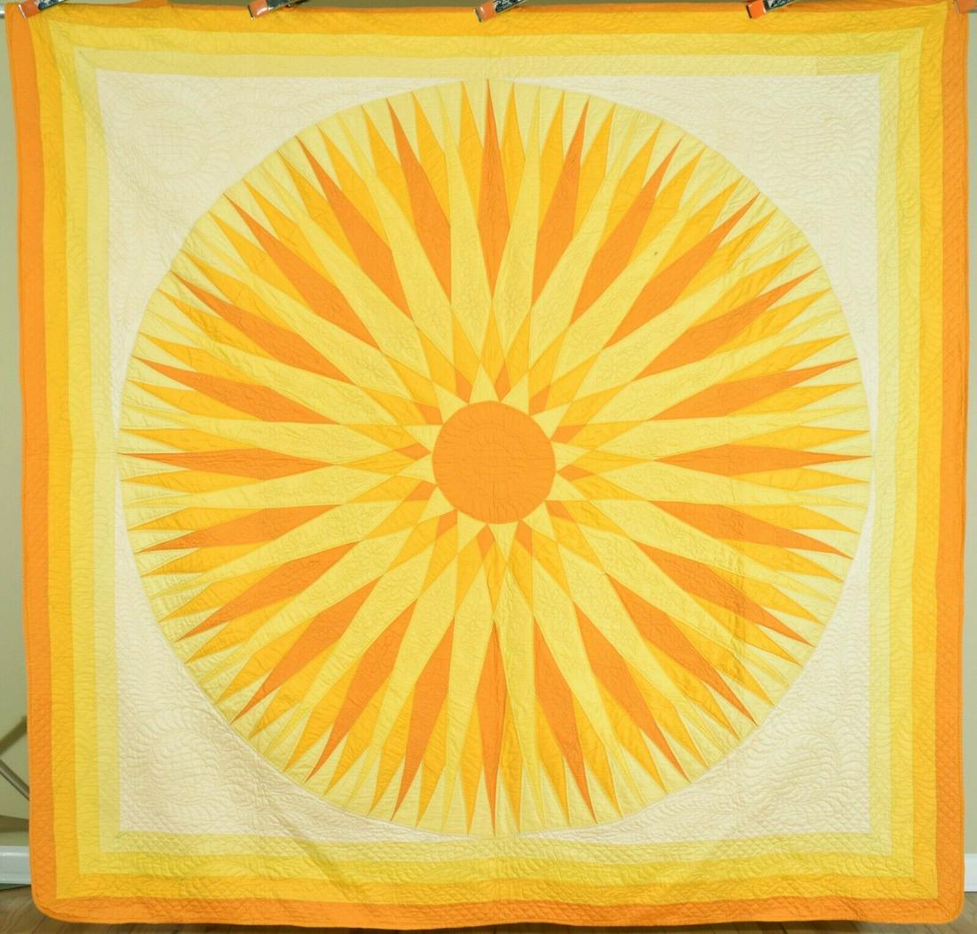 Vibrant 30's Compass "Rising Sun" Quilt (1 of 12)