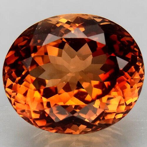 Natural imperial topaz oval-12 ct (1 of 3)