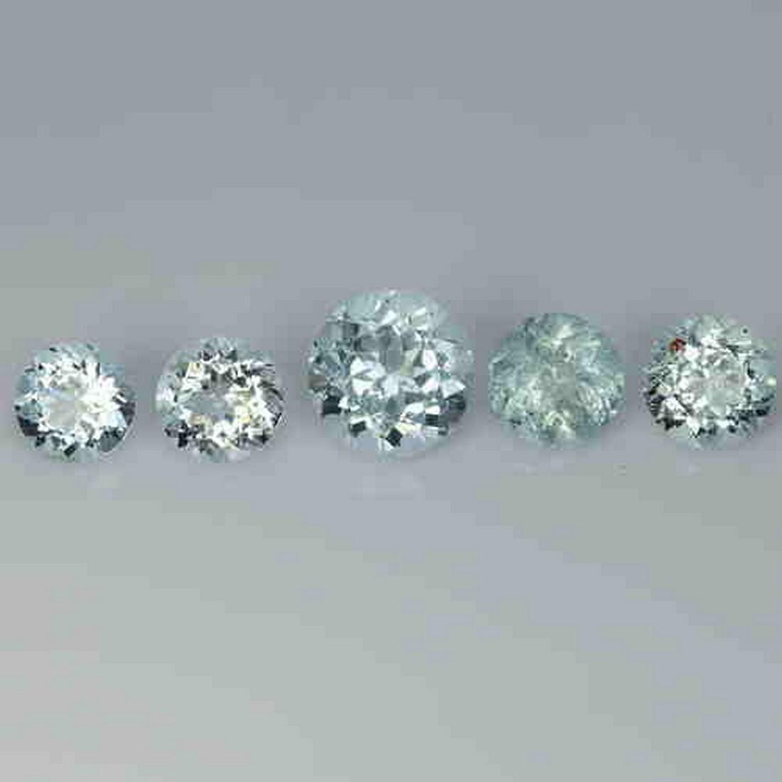 5 PCS 5.50 CTS NATURAL AQUAMARINE PEAR SHAPE LIGHT BLUE (1 of 2)