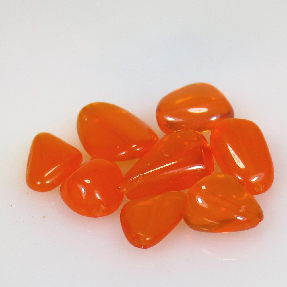 8.40 Ct Natural 8 Drilled Orange Fire Opal Beads (1 of 2)