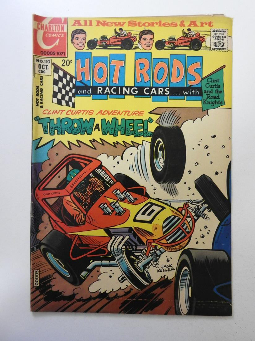 Hot Rods and Racing Cars #110: No Reserve! Hot Rods and Racing Cars #110 VG/FN Shipping: Domestic: Flat-rate of $9.99 (1-8 items) or $19.99 (9+ items) to anywhere within the contiguous U.S. International: Foreign shipping rates are